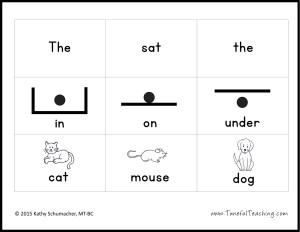 literacy music printable