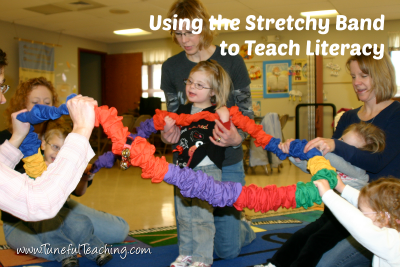 stretchy band to teach literacy