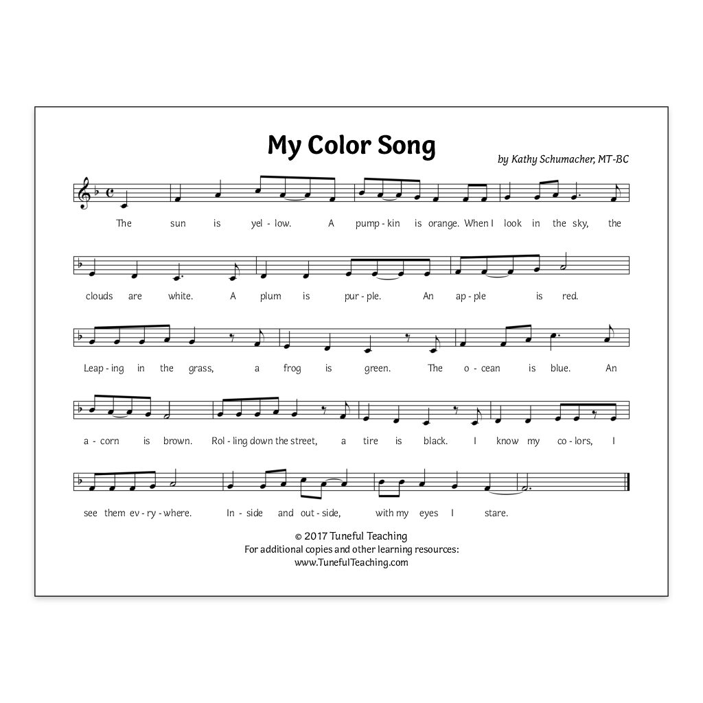 My Color Book - Tuneful Teaching