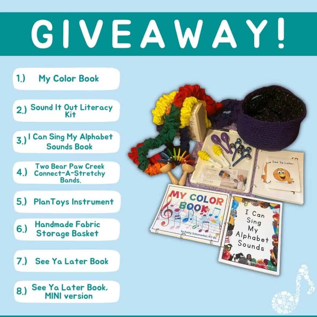 Back to School Sale Tuneful Teaching Kathy Schumacher MT-BC Back to School Giveaway Enter to Win Best Music Therapy Resources for Parents and Teachers Music Class Activities