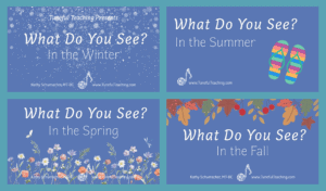 music based children's book what do you see winter spring summer fall seasons music-based books
